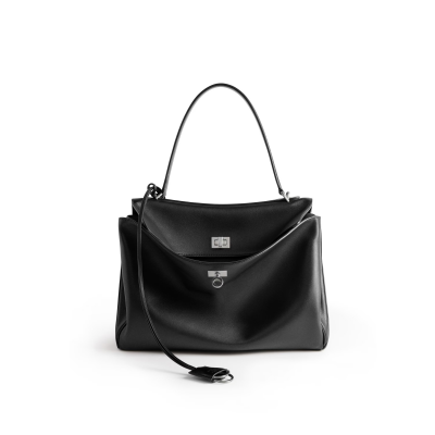 BALENCIAGA BALENCIAGA RODEO MEDIUM TOTE SILVER HARDWARE 7897722AA4U1000 (35*23.3*10.9cm)