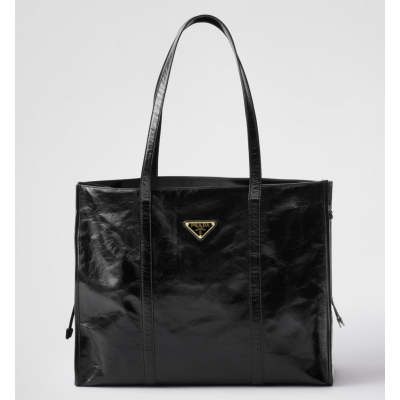PRADA CALFSKIN TOTE BLACK 1BG460 (39*31*10cm)