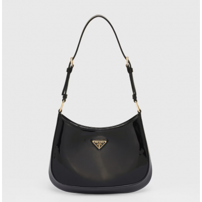 PRADA CLEO PATENT LEATHER BAG 1BC169 (22*18.5*4.5cm)