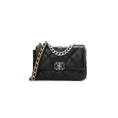CHANEL MASTER LAMBSKIN QUILTED 19 FLAP BLACK (30*20*10cm)