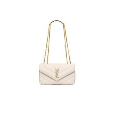 YSL LOULOU SMALL IN MATELASSÉ LAMBSKIN 801437AAEAX9207 (24*14*6cm)