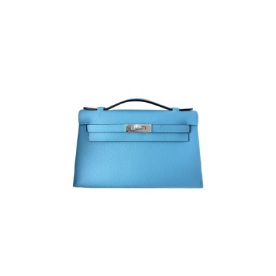 HERMES MINI KELLY FIRST GENERATION EPSOM MACARON BLUE (22*14*7cm)
