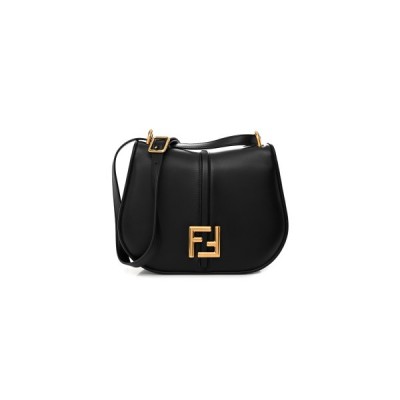 FENDI VITELLO BRENTA CHER MEDIUM FENDI C&amp;#X27;MON BLACK (25*18*8cm)