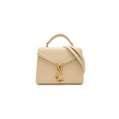 YSL CASSANDRA MINI TOP HANDLE BAG IN GRAIN DE POUDRE EMBOSSED LEATHER 602716623931 (20*16*7.5cm)
