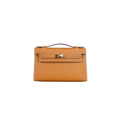 HERMES MASTER MINI KELLY FIRST GENERATION EPSOM GOLDEN BROWN (22*14*7cm)
