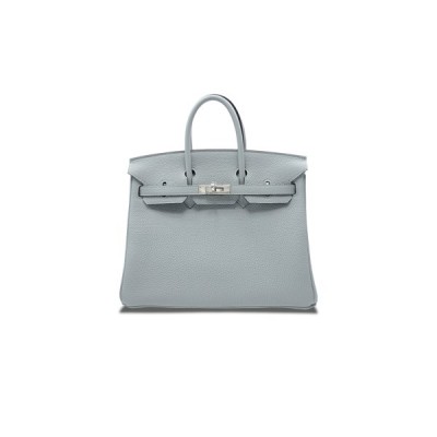 HERMES BIRKIN 30 TOGO LEATHER PEARL GREY SILVER BUCKLE BAG H028369CK08 (30*23*15cm)