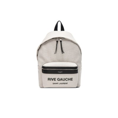 YSL RIVE GAUCHE FABRIC BACKPACK WHITE 5085489J51E9273 (26*35*16cm)