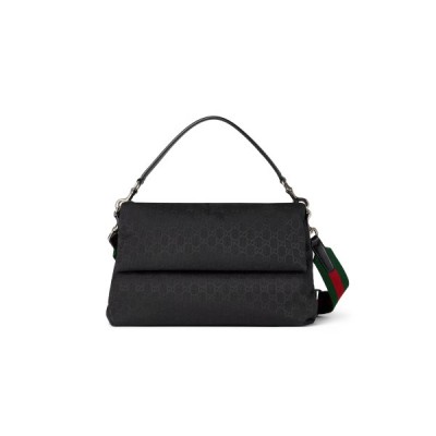GUCCI MEDIUM GG CROSSBODY BAG WITH WEB ‎821616 (36*25*12cm)