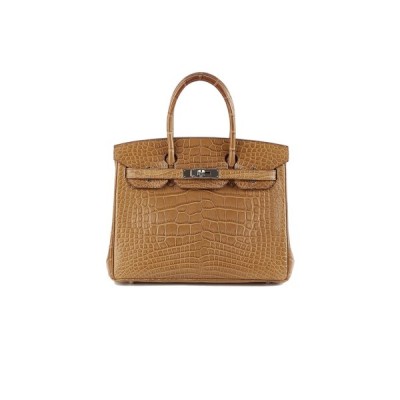 HERMES MASTER BIRKIN 30 MATTE ALLIGATOR HANDBAG 225472 (30*22*15cm)