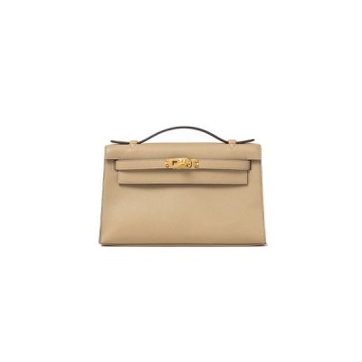 HERMÈS KELLY SWIFT BISCUIT COLOR GOLD BUCKLE (22*14*7cm)