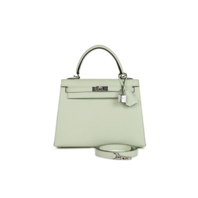 HERMÈS MASTER KELLY SELLIER 25 EPSOM PALLADIUM HARDWARE (25*17*7cm)