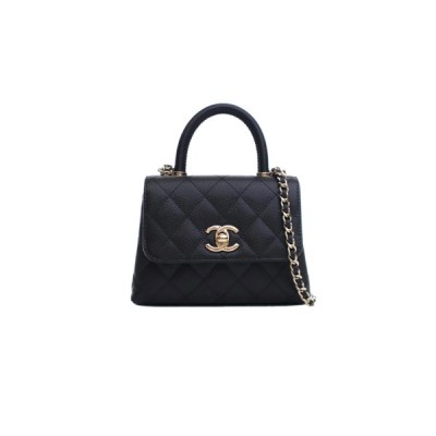 CHANEL MASTER MINI BLACK CAVIAR COCO HANDLE (14.5*11.5*5.5cm)