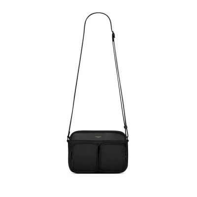 YSL CITY SAINT LAURENT NEW CAMERA BAG IN ECONYL® REGENERATED NYLON 729240FABGK1000 (24.5*17*8cm)