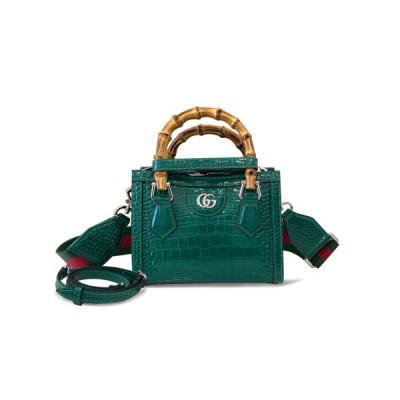 GUCCI DIANA MINI CROCODILE TOTE BAG 702732 (20*16*10cm)