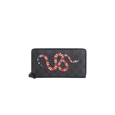 GUCCI GG SUPREME ROUND ZIPPER LONG WALLET 451273 (19*10*2.5cm)