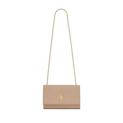 YSL KATE MEDIUM CHAIN BAG IN GRAIN DE POUDRE EMBOSSED LEATHER 364021BOW0J2721 (24*14.5*5.5cm)