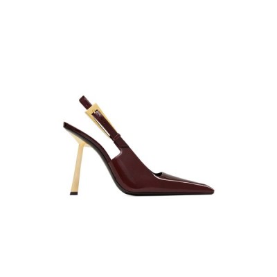 YSL LEE SLINGBACK PUMPS IN PATENT LEATHER 763421AAAPK2226