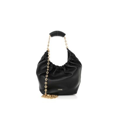 LOEWE NAPPA SMALL SQUEEZE BAG BLACK (29*24*10.5cm)