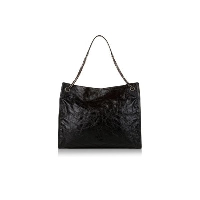 YSL NIKI LARGE QUILTED CRINKLED GLOSSED-LEATHER TOTE 19971654706912833 (39*31.5*12.5cm)