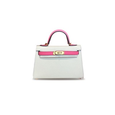 HERMÈS MINI KELLY II EPSOM DUAL COLOR LIPSTICK POWDER (19*12*5.5cm)