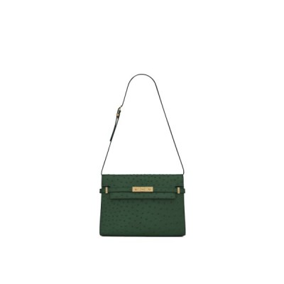 YSL MANHATTAN SHOULDER BAG IN OSTRICH 579271L3F0W3222 (29*20*7.5cm)