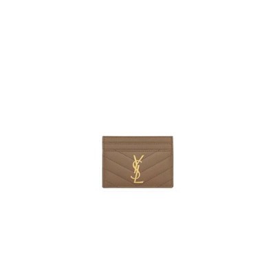 YSL CASSANDRE MATELASSÉ CARD CASE IN GRAIN DE POUDRE EMBOSSED LEATHER 423291BOW012346 (10.5*7.5*0.5cm)