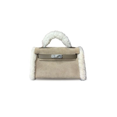 HERMÈS MASTER SHEARLING TEDDY MINI KELLY (19*12*5.5cm)