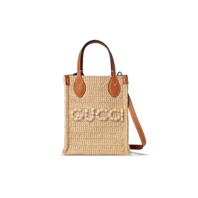GUCCI MINI RAFFIA BLEND VISCOSE SHOULDER BAG 780083 (18.5*14*8cm)