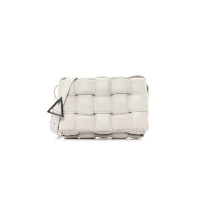 BOTTEGA VENETA NAPPA MAXI INTRECCIO PADDED CASSETTE CROSSBODY BAG CHALK (26*18*8cm)
