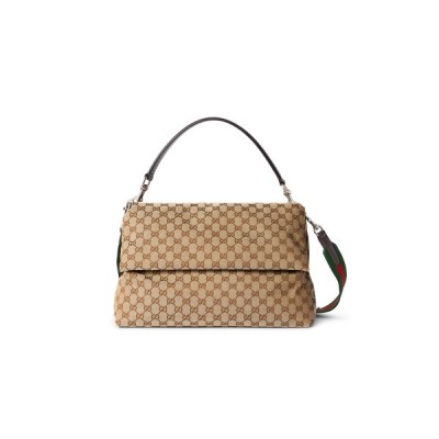 GUCCI MEDIUM GG CROSSBODY BAG WITH WEB 821616 (36*25*12cm)
