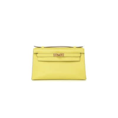 HERMÈS MASTER SWIFT KELLY POCHETTE CLUTCH YELLOW (22*14*7cm)