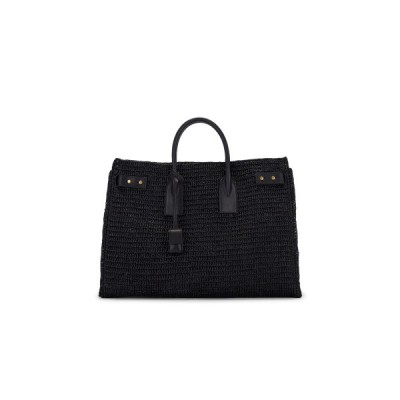 YSL SAC DE JOUR SUPPLE IN RAFFIA AND LEATHER-MEDIUM 751499GAADY1000 (41*28*13cm)