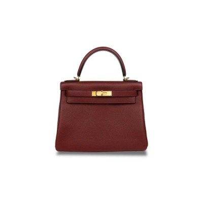 HERMÈS MASTER 28 KELLY RETOURNE ROUGE H CLEMENCE GOLD HARDWARE (28*22*10cm)