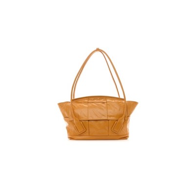 BOTTEGA VENETA PAPER CALFSKIN MAXI INTRECCIATO MEDIUM ARCO SLOUCH YELLOW (32*27*11cm)