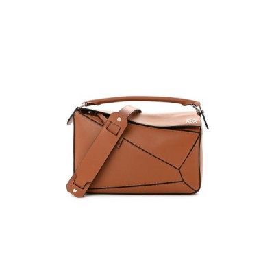 LOEWE CALFSKIN MEDIUM PUZZLE BAG TAN (28*18*12cm)
