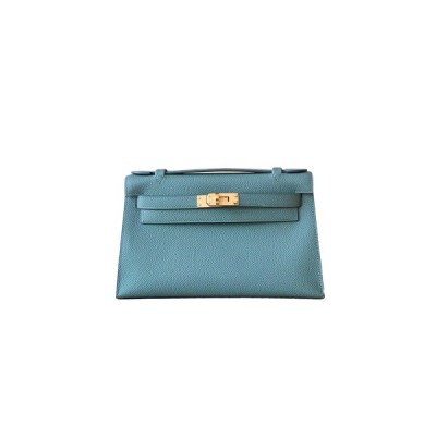 HERMES MASTER MINI KELLY POCHETTE EPSOM GHW CLUTCH CUT BAG (22*14*7cm)