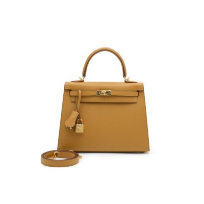 HERMÈS SESAME EPSOM KELLY 28 SELLIER GOLD HARDWARE (28*22*10cm)