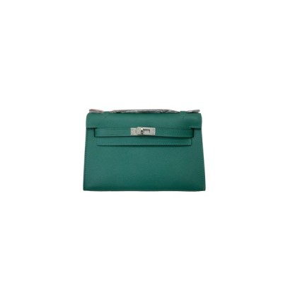 HERMES KELLY GENERATION IMPORTED EPSOM MALACHITE GREEN (22*14*7cm)