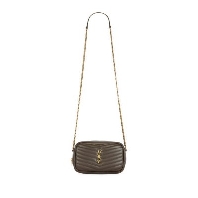 YSL MINI LOU BAG IN MATELASSÉ GRAIN DE POUDRE EMBOSSED LEATHER 6125791GF073317 (19*10.5*5cm)