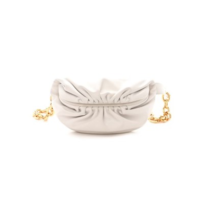 BOTTEGA VENETA NAPPA THE BELT CHAIN POUCH CHALK  (24*14*7cm)