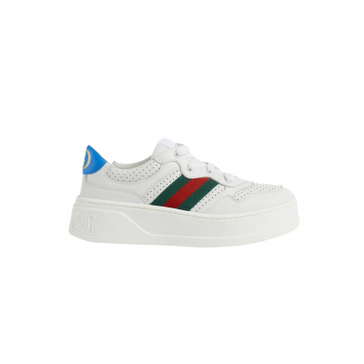 GUCCI CHILDREN'S LEATHER TRAINER WITH WEB 702916