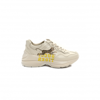GUCCI CALFSKIN TIGER RHYTON SNEAKERS